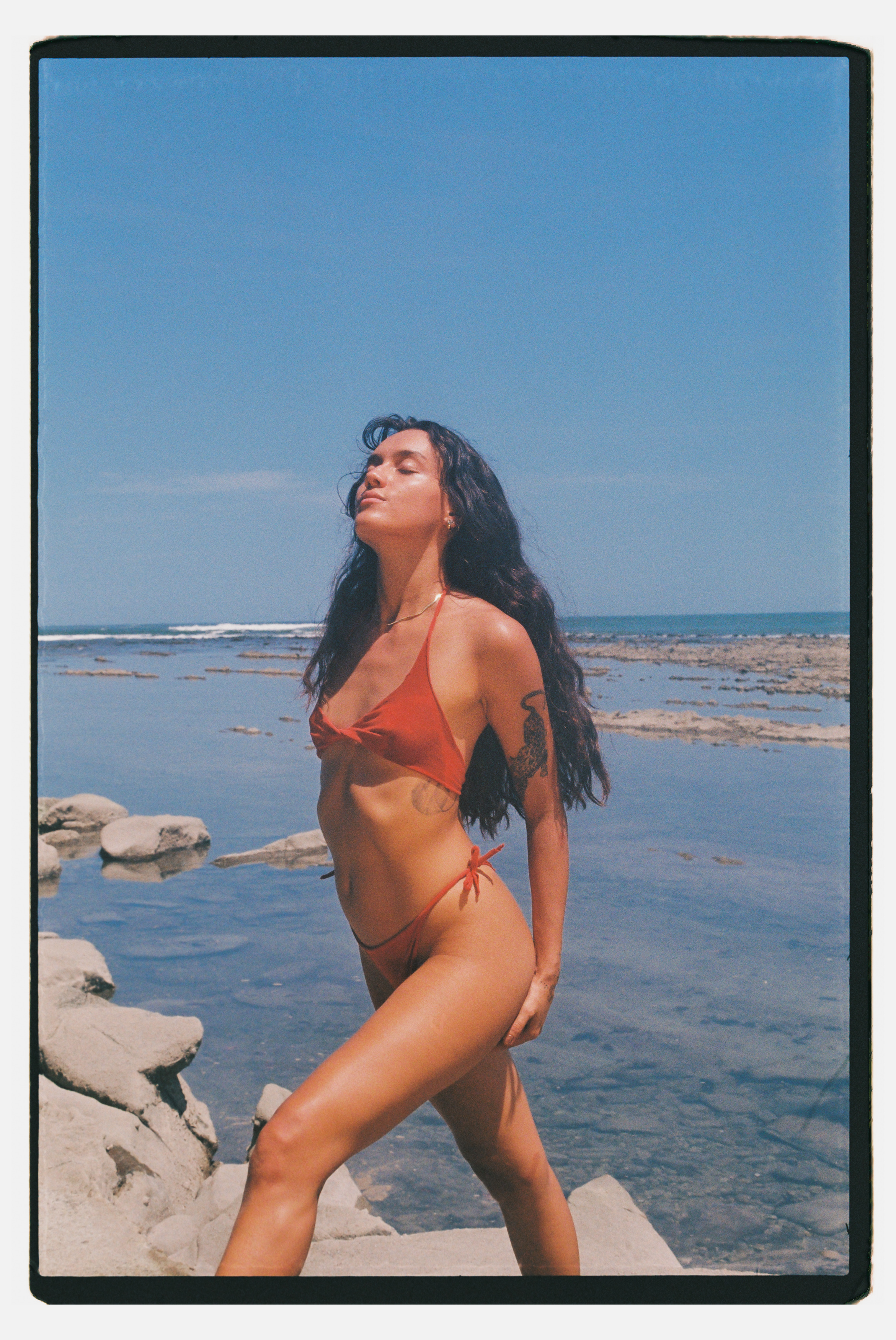 Aria bikini at the beach